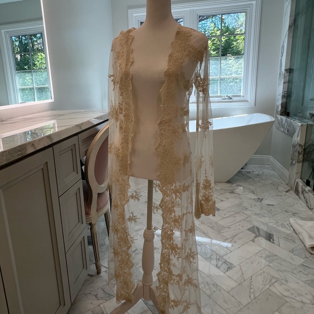 Sheer lace like coverup